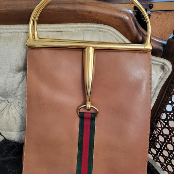 (SOLD)RARE Authentic 1960's Gucci sherryline snaffle bit bag - Picture 3 of 16